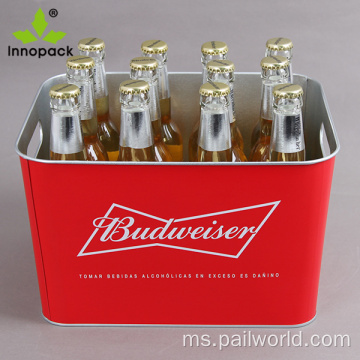 Rectangle Beer Tin Ice Buckets sejuk untuk dijual